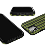 Wicked Hex | Green Checkered Case Phone Case get.casely 