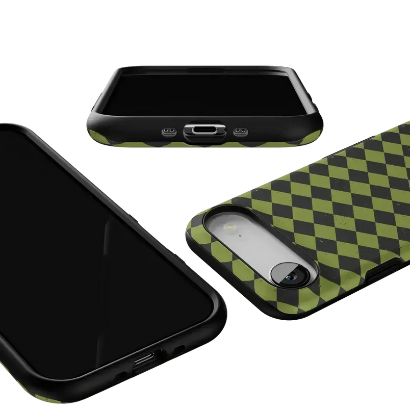Wicked Hex | Green Checkered Case Phone Case get.casely 