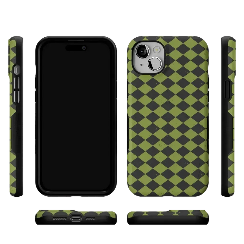 Wicked Hex | Green Checkered Case Phone Case get.casely 