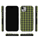 Wicked Hex | Green Checkered Case Phone Case get.casely 