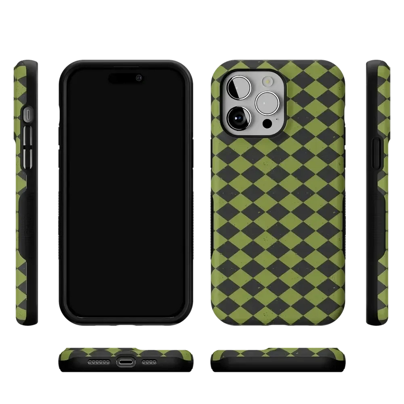 Wicked Hex | Green Checkered Case Phone Case get.casely 