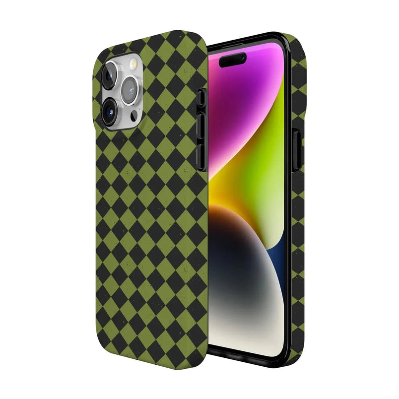 Wicked Hex | Green Checkered Case Phone Case get.casely 