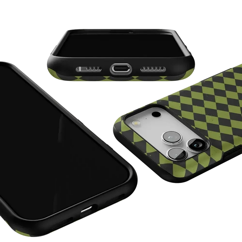 Wicked Hex | Green Checkered Case Phone Case get.casely 