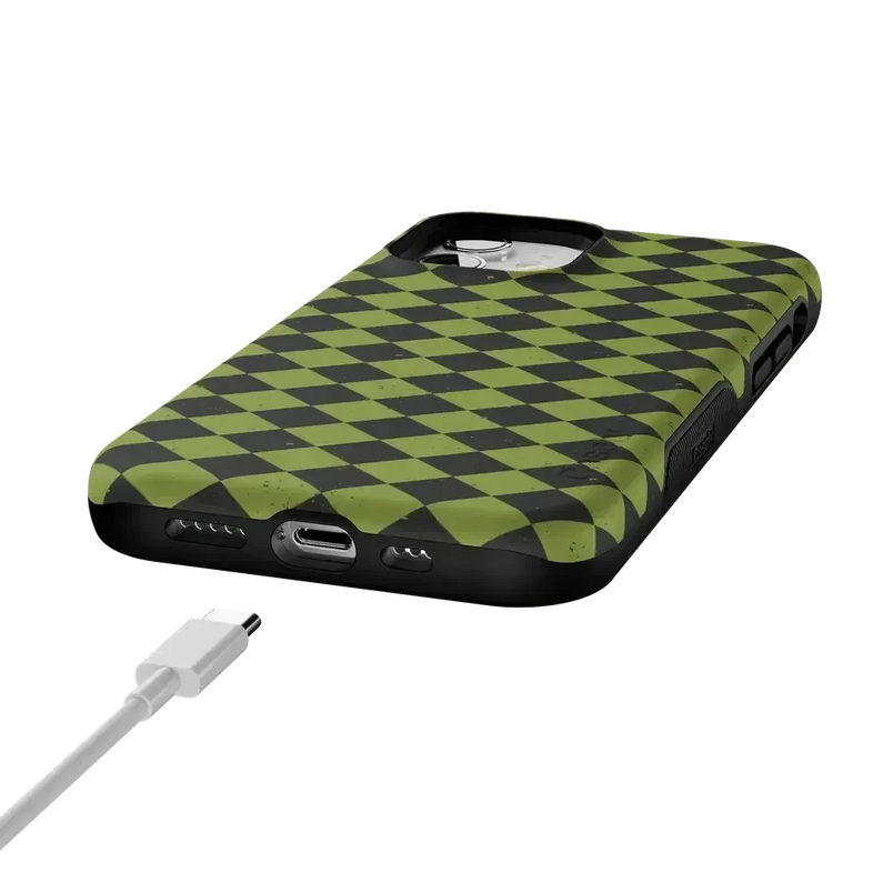 Wicked Hex | Green Checkered Case Phone Case get.casely 