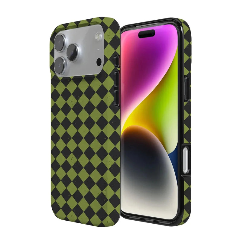 Wicked Hex | Green Checkered Case Phone Case get.casely 