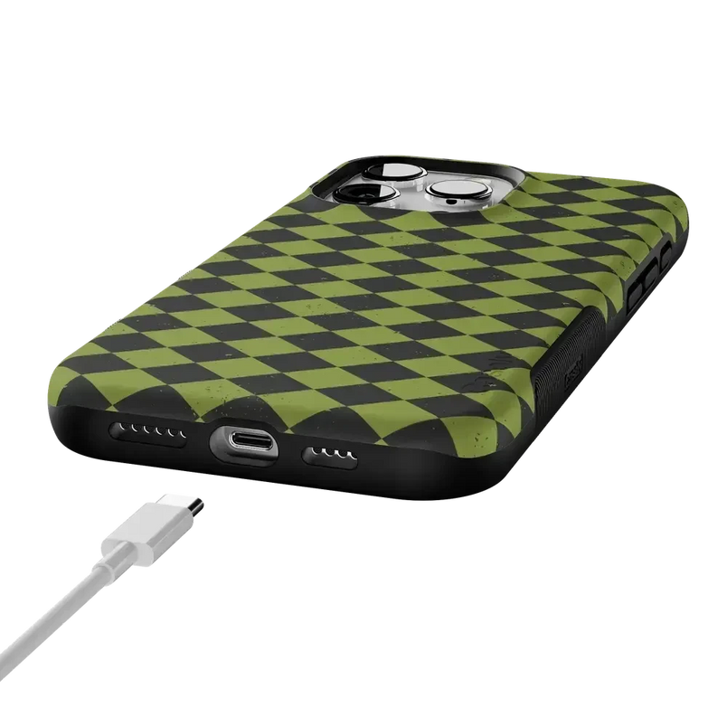 Wicked Hex | Green Checkered Case Phone Case get.casely 