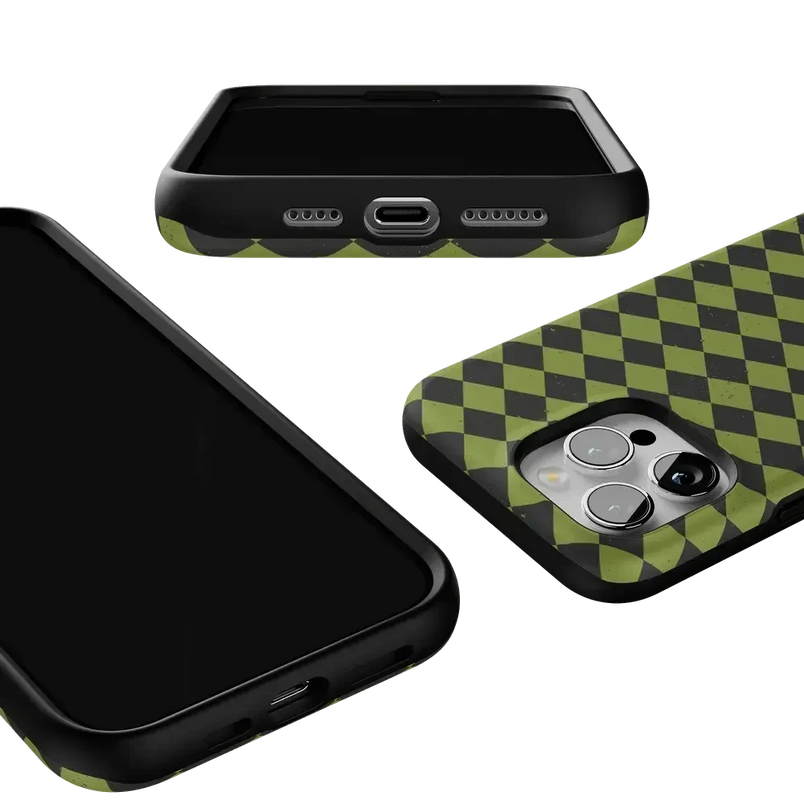 Wicked Hex | Green Checkered Case Phone Case get.casely 
