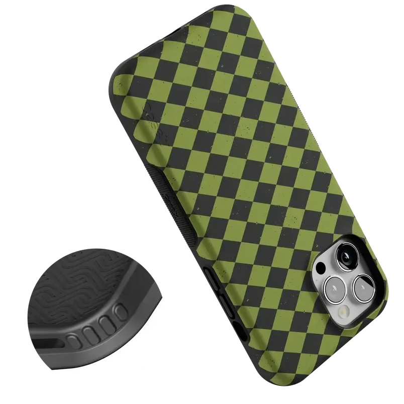 Wicked Hex | Green Checkered Case Phone Case get.casely 