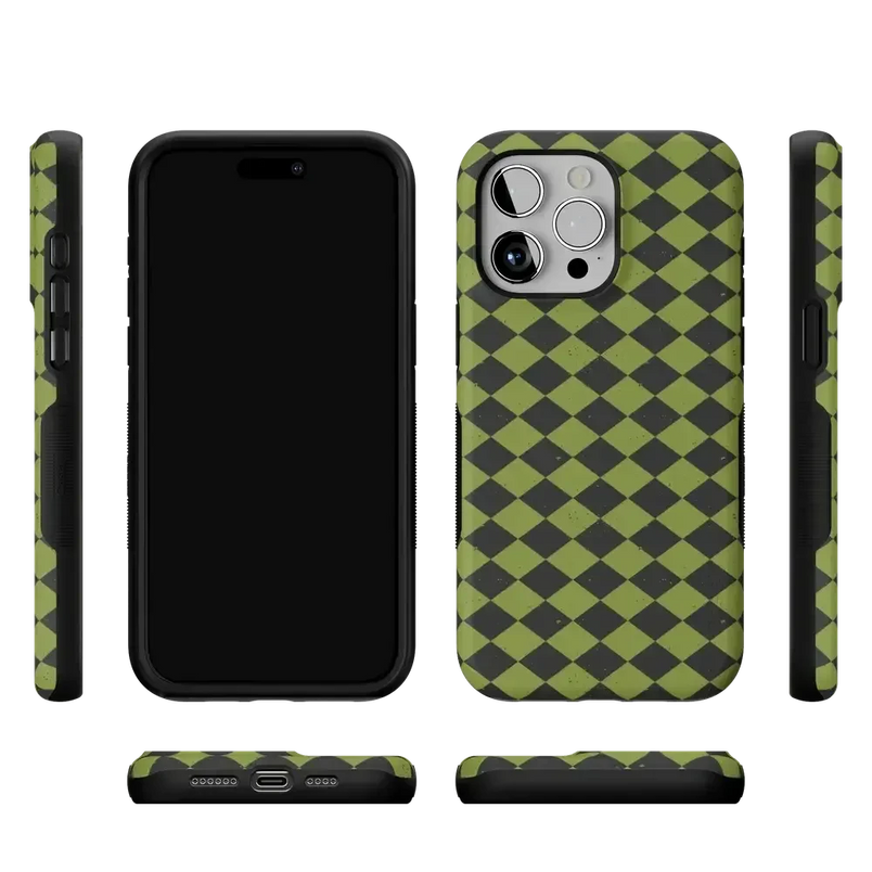 Wicked Hex | Green Checkered Case Phone Case get.casely 