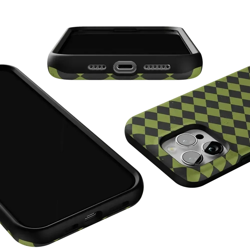 Wicked Hex | Green Checkered Case Phone Case get.casely 