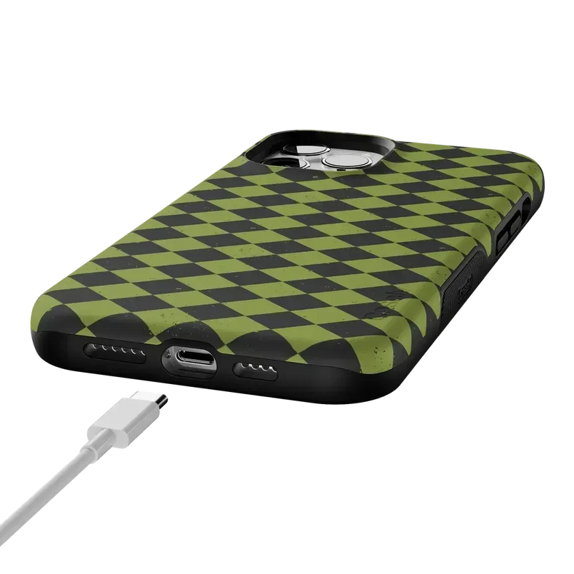 Wicked Hex | Green Checkered Case Phone Case get.casely 
