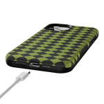 Wicked Hex | Green Checkered Case Phone Case get.casely 