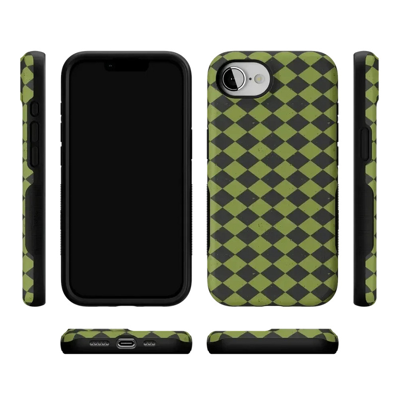 Wicked Hex | Green Checkered Case Phone Case get.casely 