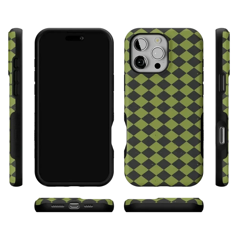 Wicked Hex | Green Checkered Case Phone Case get.casely 