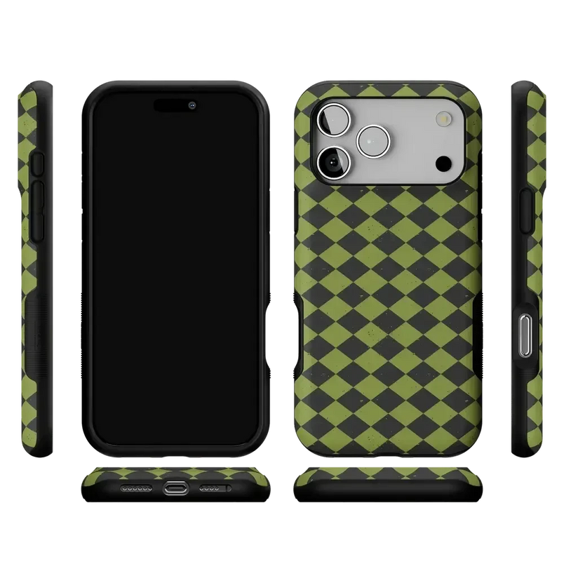 Wicked Hex | Green Checkered Case Phone Case get.casely 