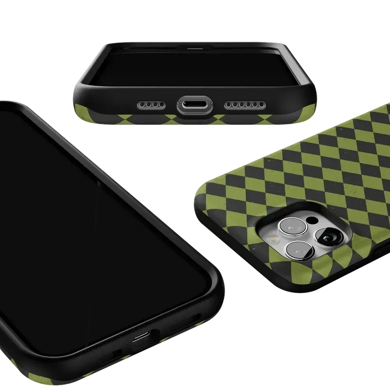 Wicked Hex | Green Checkered Case Phone Case get.casely 