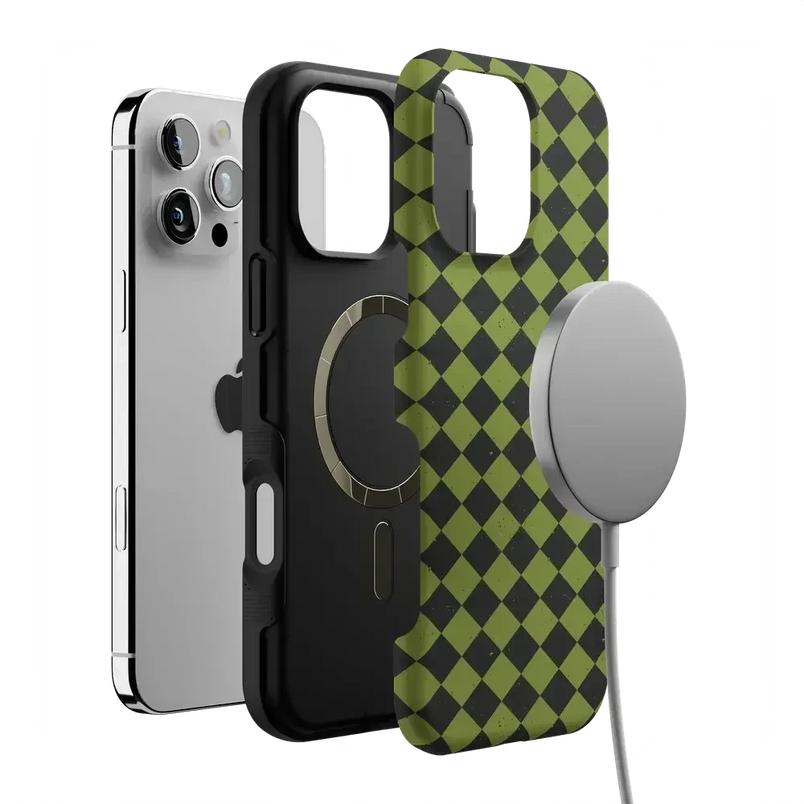Wicked Hex | Green Checkered Case Phone Case get.casely 