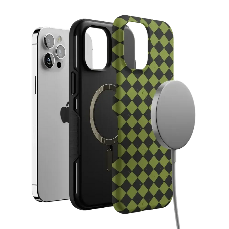 Wicked Hex | Green Checkered Case Phone Case get.casely 