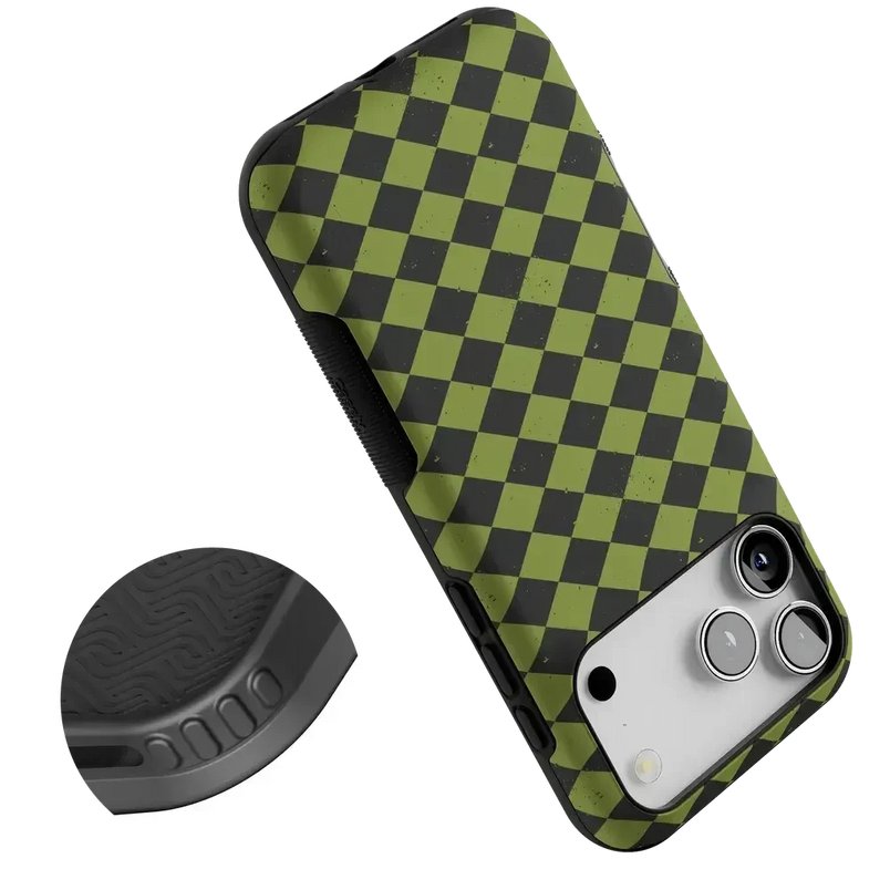 Wicked Hex | Green Checkered Case Phone Case get.casely 