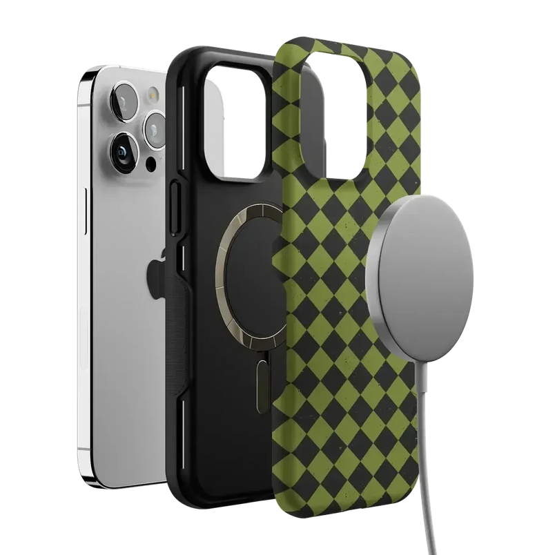 Wicked Hex | Green Checkered Case Phone Case get.casely 
