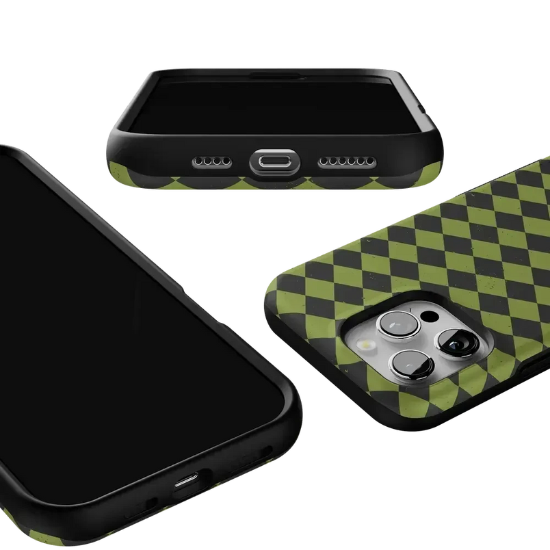 Wicked Hex | Green Checkered Case Phone Case get.casely 