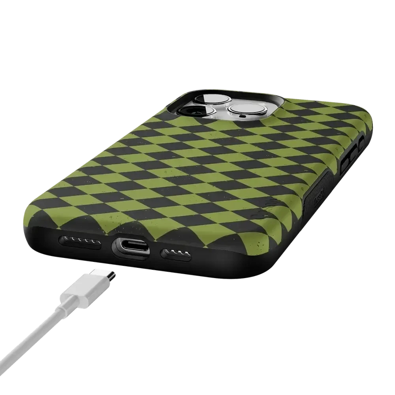 Wicked Hex | Green Checkered Case Phone Case get.casely 