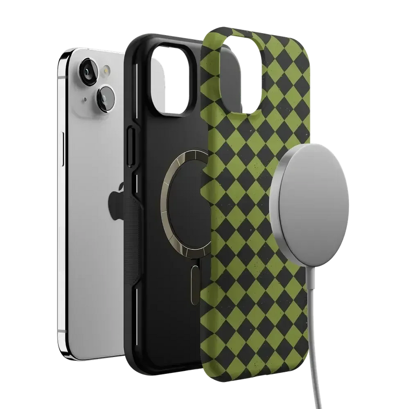 Wicked Hex | Green Checkered Case Phone Case get.casely 