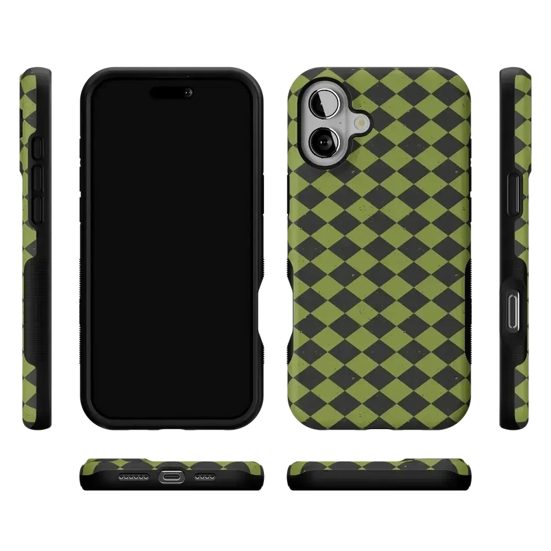 Wicked Hex | Green Checkered Case Phone Case get.casely 