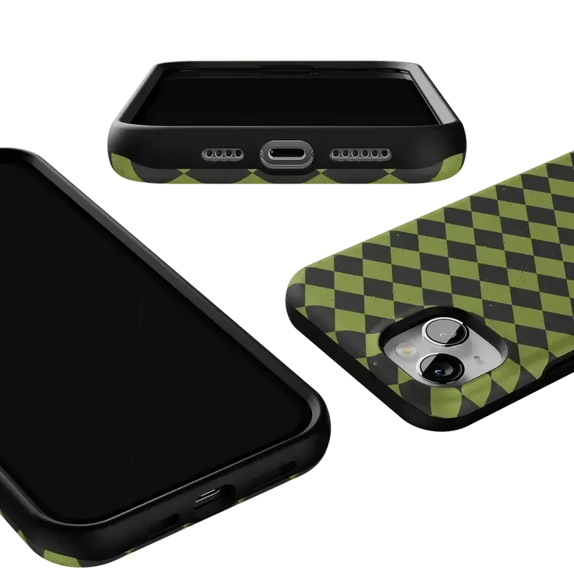 Wicked Hex | Green Checkered Case Phone Case get.casely 