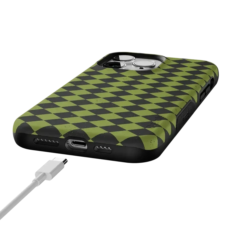 Wicked Hex | Green Checkered Case Phone Case get.casely 