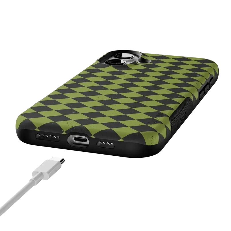 Wicked Hex | Green Checkered Case Phone Case get.casely 
