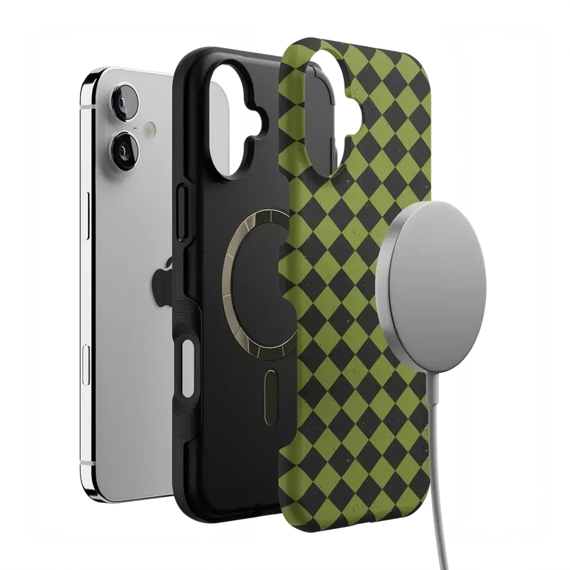 Wicked Hex | Green Checkered Case Phone Case get.casely 