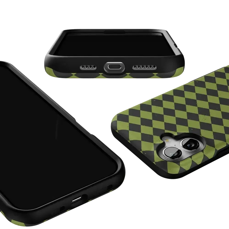 Wicked Hex | Green Checkered Case Phone Case get.casely 