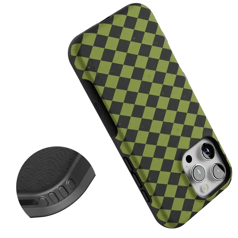 Wicked Hex | Green Checkered Case Phone Case get.casely 