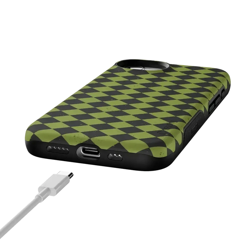 Wicked Hex | Green Checkered Case Phone Case get.casely 