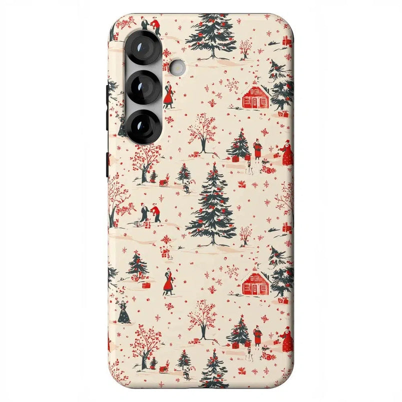 Winter Nostalgia | Vintage Holiday Case Phone Case Casetry Essential + MagSafe® Galaxy S25 Ultra