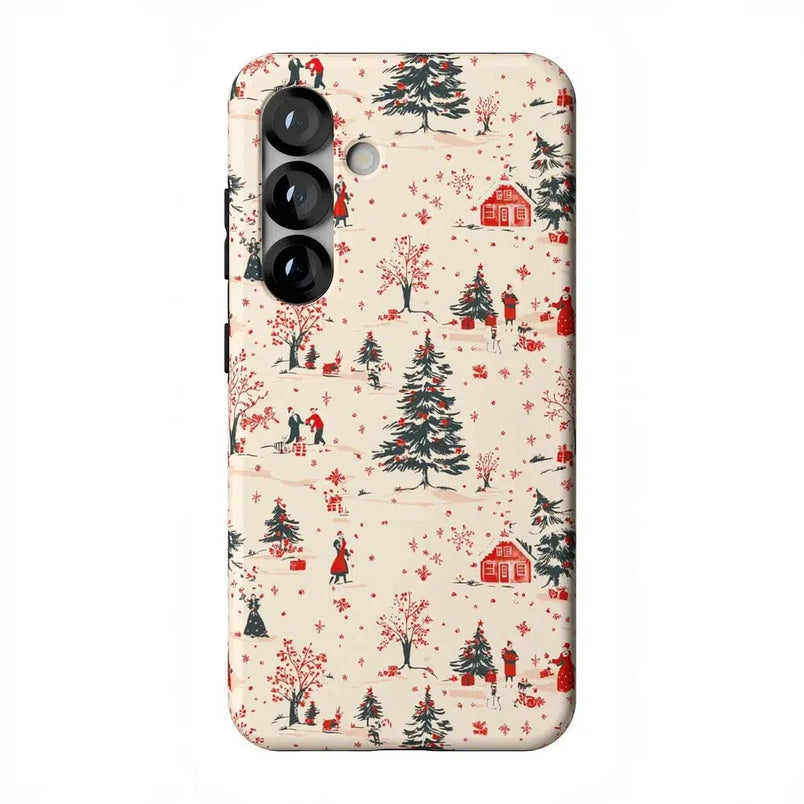 Winter Nostalgia | Vintage Holiday Case Phone Case Casetry Essential + MagSafe® Galaxy S25 Plus