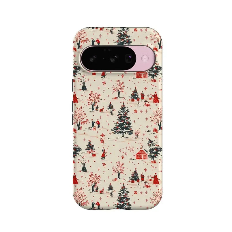 Winter Nostalgia | Vintage Holiday Case Phone Case Casetry Essential + MagSafe® Google Pixel 10 