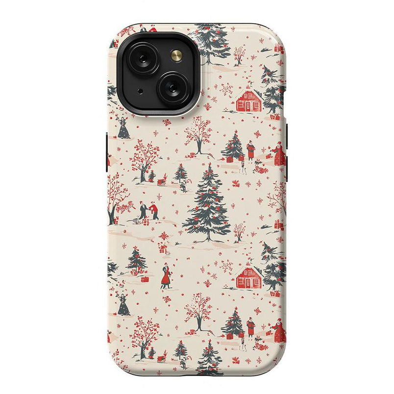 Winter Nostalgia | Vintage Holiday Case Phone Case Casetry Essential + MagSafe® iPhone 15