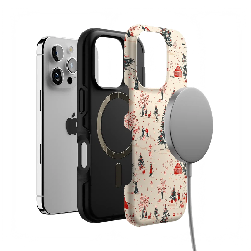 Winter Nostalgia | Vintage Holiday Case Phone Case Casetry 