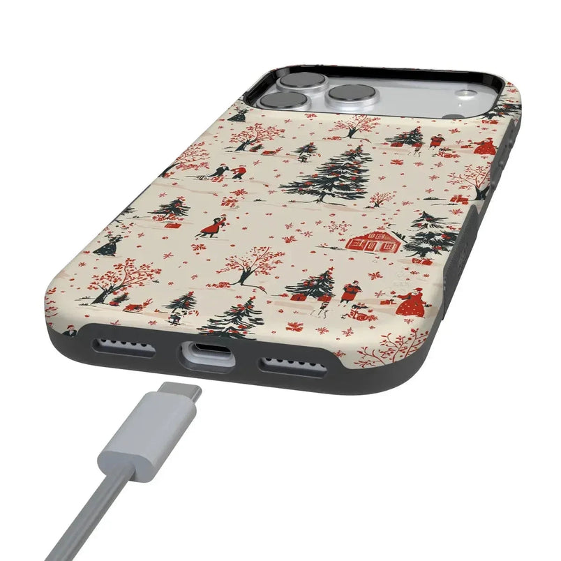 Winter Nostalgia | Vintage Holiday Case Phone Case Casetry 