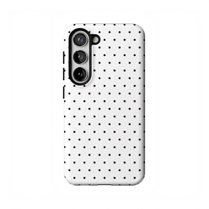 On the Dot | White Polka Dot Case