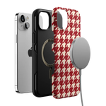 Scarlet Stitch | Red Houndstooth Case
