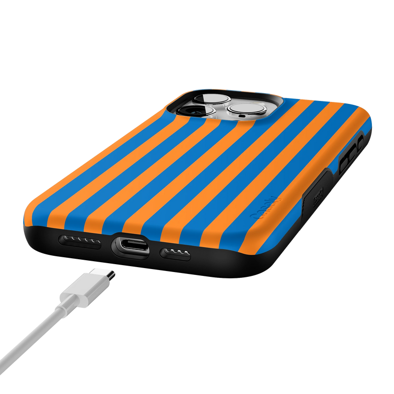 Go New York | Blue & Orange Stripes Case