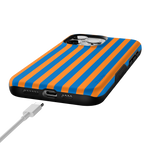 Go New York | Blue & Orange Stripes Case