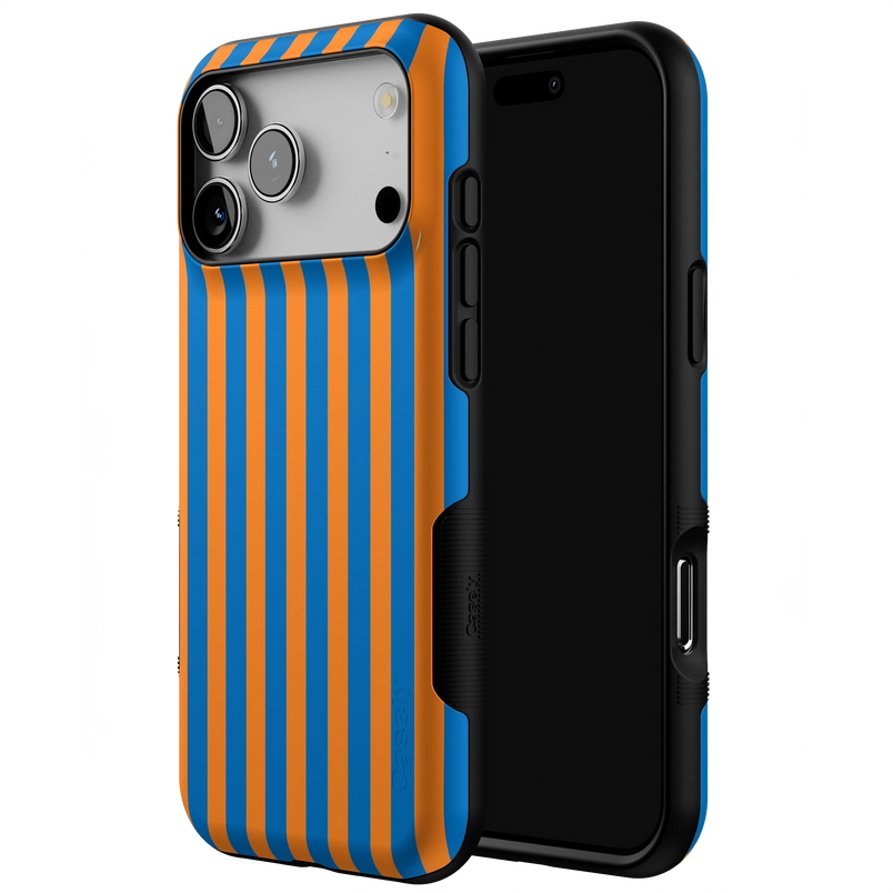 Go New York | Blue & Orange Stripes Case