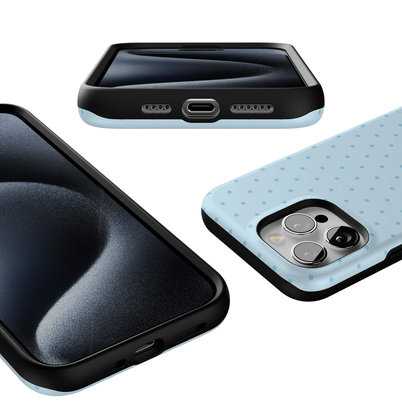 On the Dot | Blue Monochrome Polka Dot Case