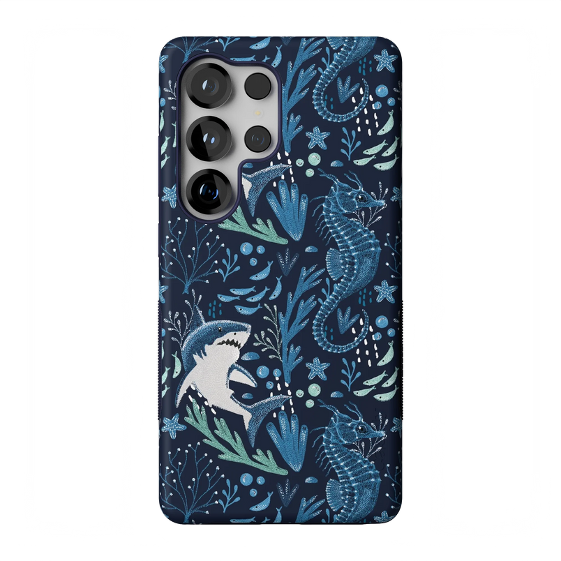 Midnight Reef | Shark Print Case - Galaxy S25 Ultra