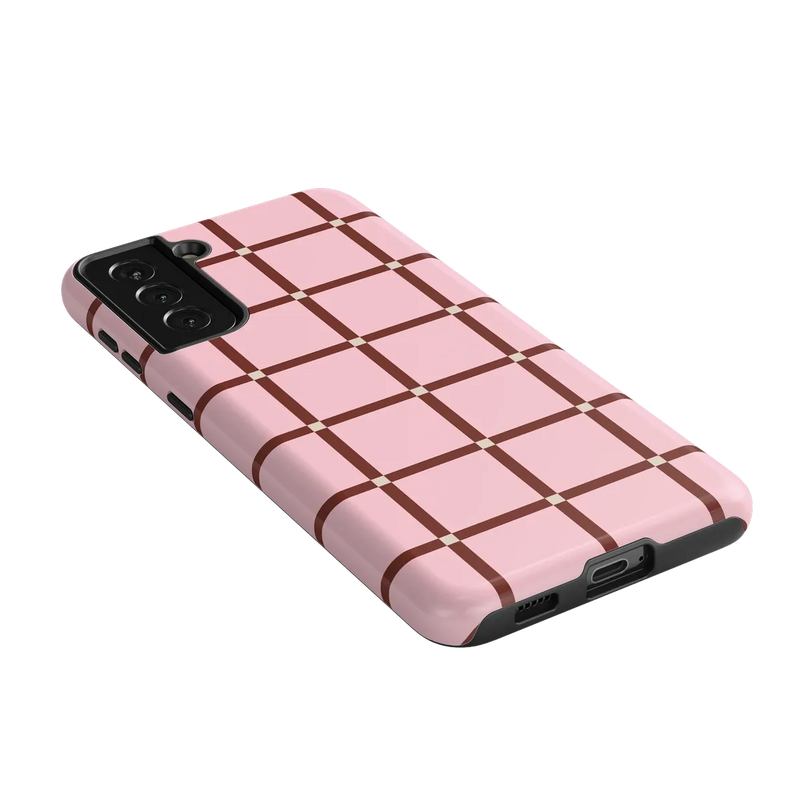 Uptown Gridlock | Pink Checkerboard Case