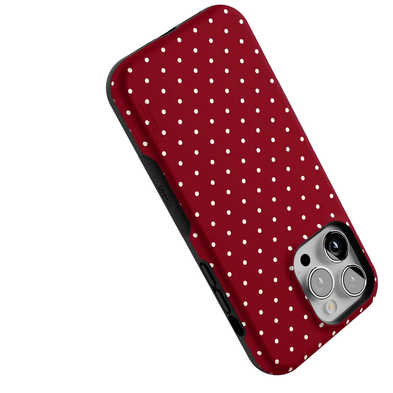On the Dot | Maroon Polka Dot Case